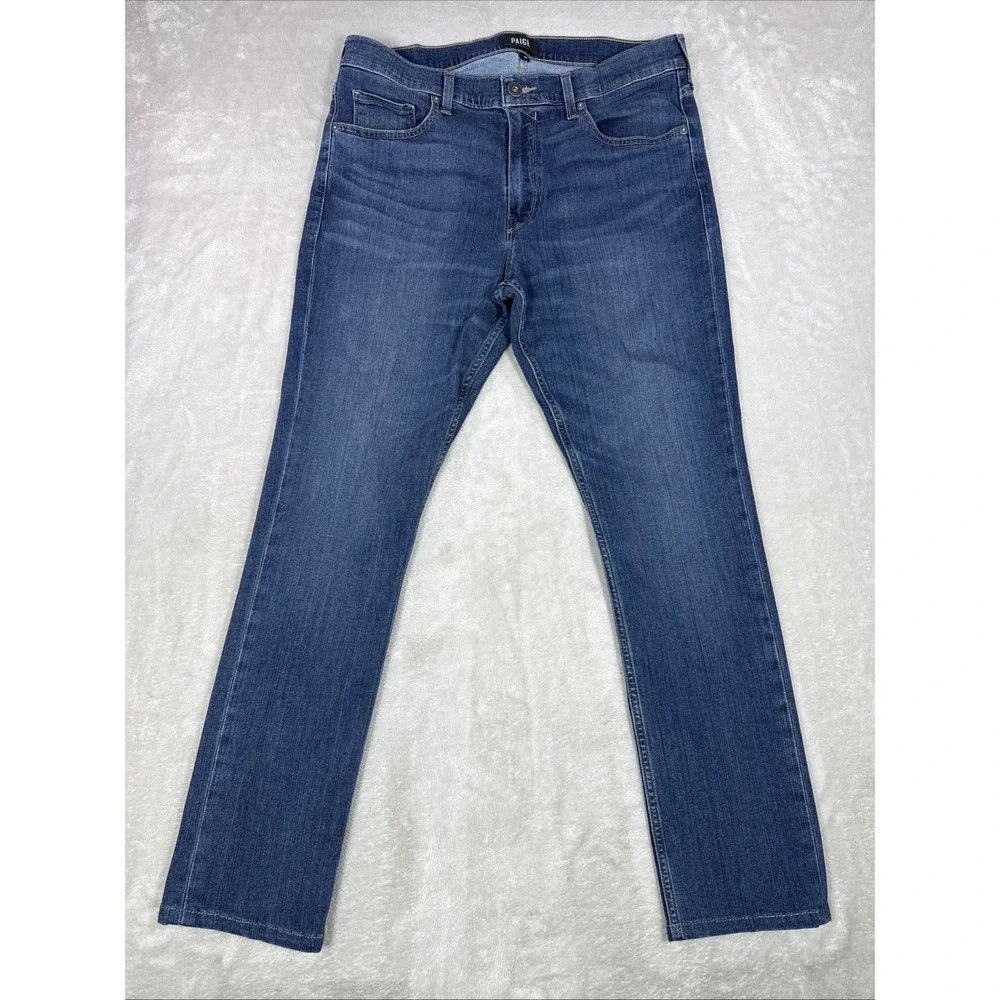 PAIGE Federal Slim Straight Jeans Med Wash Men's Size 36x29 Stretch